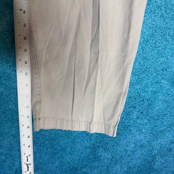 VTG Anchor Blue Baggy Chino Pants 33x32 Tan (Fits 30x28.5) Skater Y2K - Picture 7 of 16